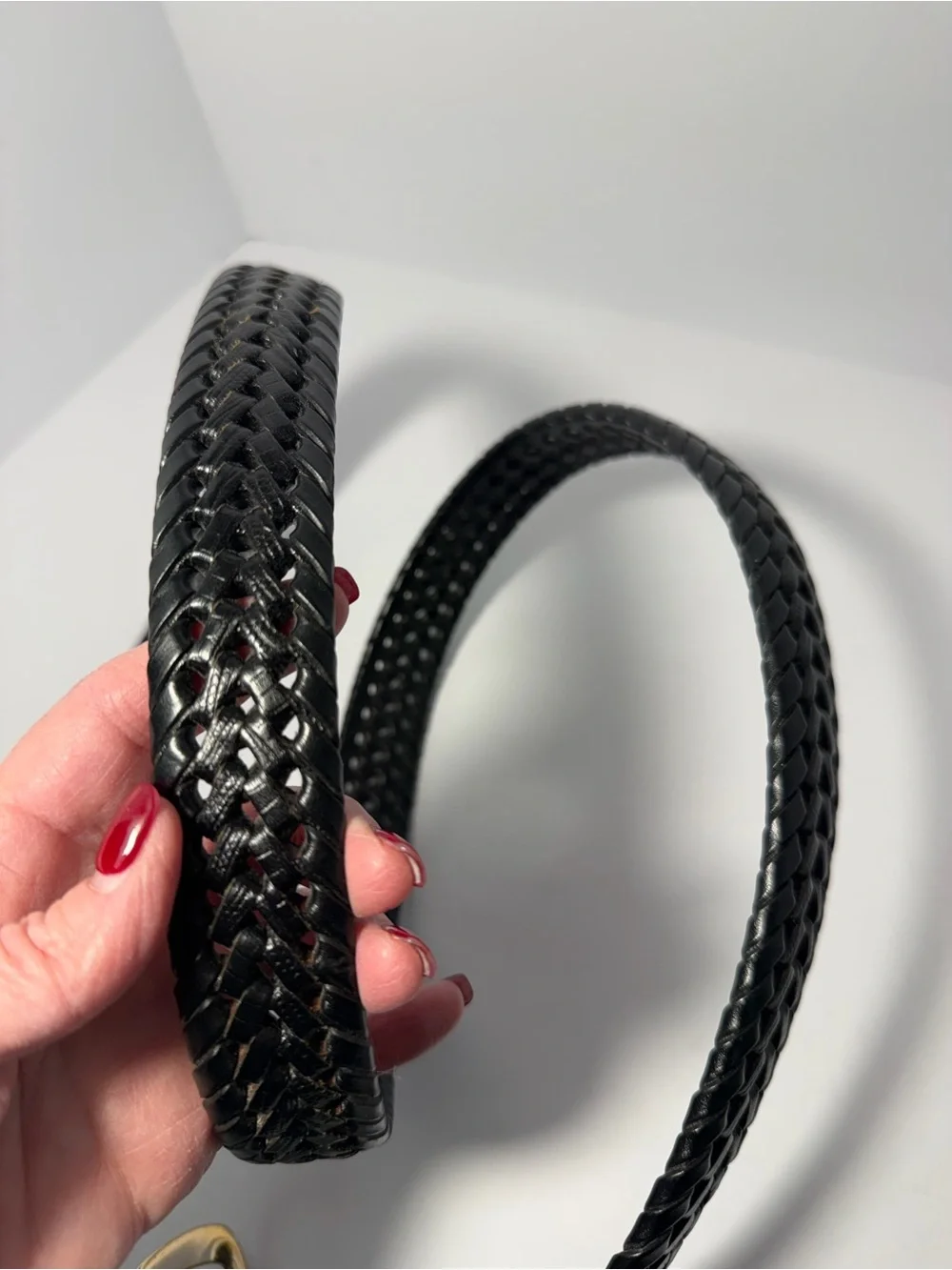 🪵 Distressed Vintage Fossil Braided Belt 44